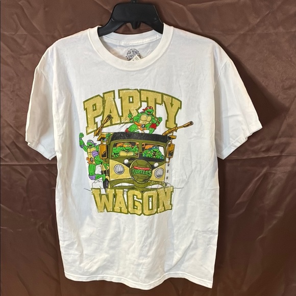 NWT Teenage Mutant Ninja Turtles white cotton Tshirt graphic tee kids size M - Picture 1 of 10